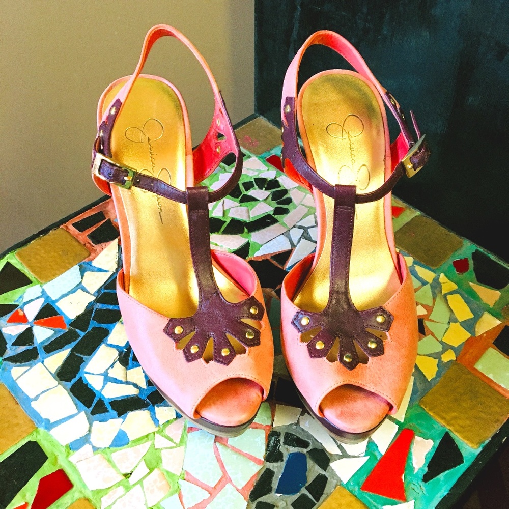 Beautiful Pink Platform Heels